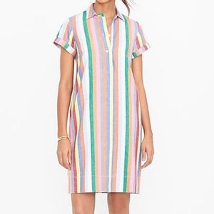J Crew Factory linen striped dress